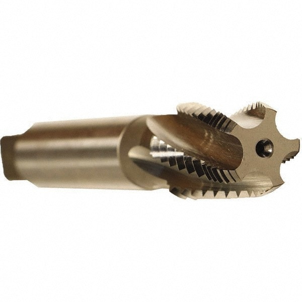 1/2-14 NPT, 15&deg; Helix, 5 Flutes, Bright Finish, Cobalt, Spiral Flute Pipe Tap