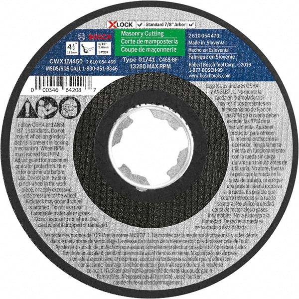 Cutoff Wheel: Type 1, 4-1/2