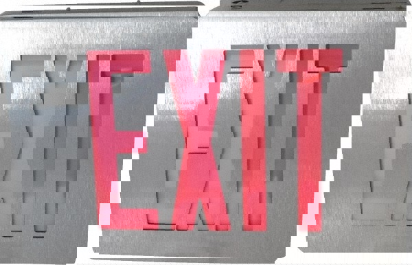 1 Face, 0.98, 1.04 Watt, Black, Aluminum, LED, Illuminated Exit Sign