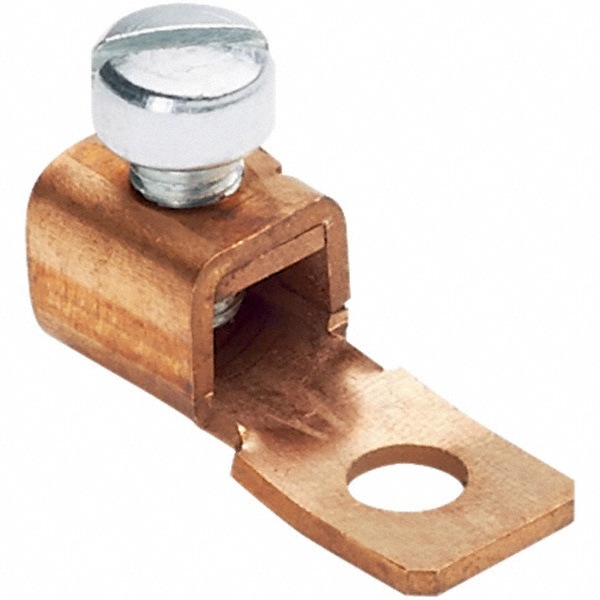 Square Ring Terminal: Non-Insulated, 14 to 6 AWG, Lug Connection