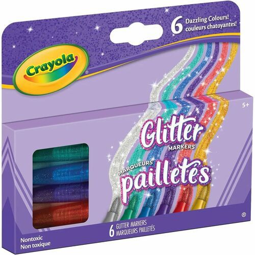 MARKER,GLITTER,8 COL,AST