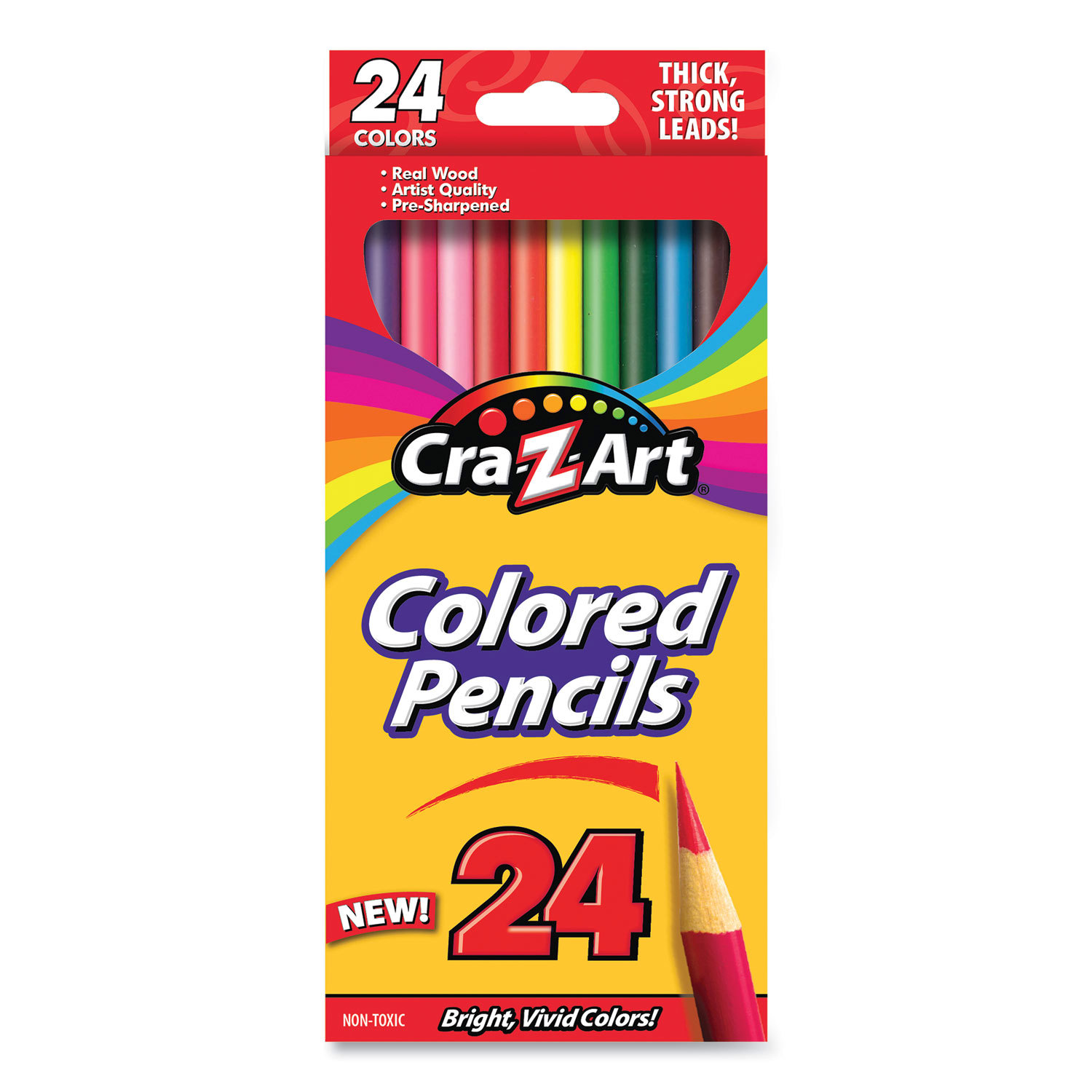 PENCIL,COLORED,24CT,AST