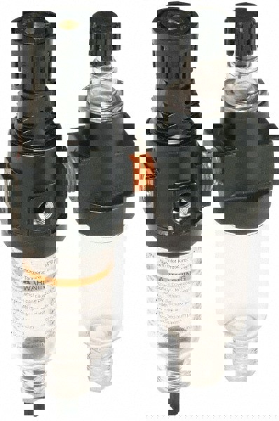 FRL Combination Unit: 1/4 NPT, Miniature, 2 Pc Filter/Regulator-Lubricator