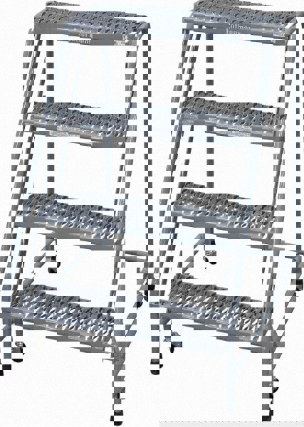 Steel Rolling Ladder: 4 Step
