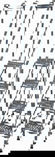Steel Rolling Ladder: 4 Step