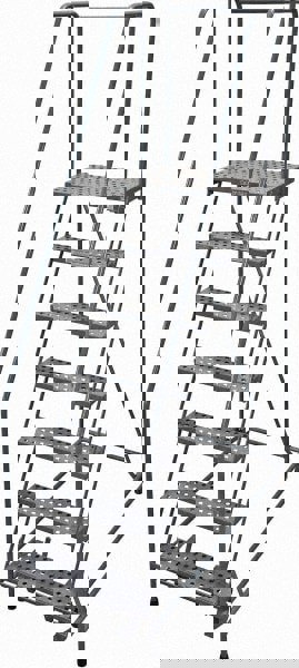 Steel Rolling Ladder: 7 Step