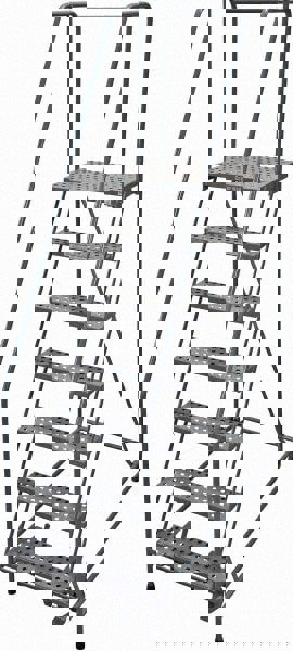 Steel Rolling Ladder: 7 Step