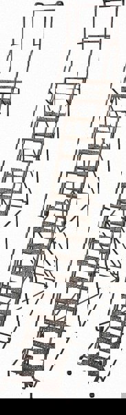 Steel Rolling Ladder: 16 Step