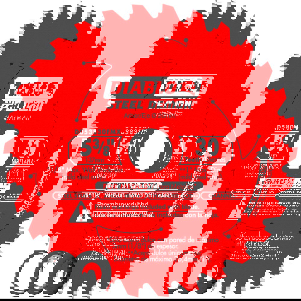 Wet & Dry-Cut Saw Blades; Blade Diameter (Inch): 5-3/8 ; Blade Material: Carbide-Tipped ; Blade Thickness (Decimal Inch): 0.0590 ; Number of Teeth: 30 ; Arbor Hole Diameter (mm): 20