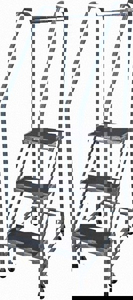 Steel Rolling Ladder: 3 Step