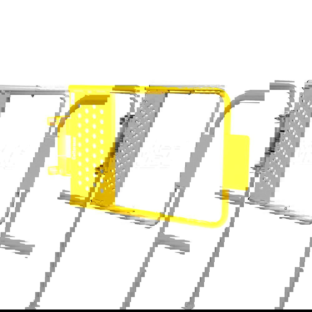 Rail Safety Gates; Fits Clear Opening (Inch): 24.0000 to 40.0000 ; Material: Steel ; Door Height (Inch): 21.0000 ; Width (Inch): 24 ; Self Closing: Yes ; Color: Yellow