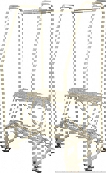 Steel Tilt & Roll Rolling Ladder: 2 Step