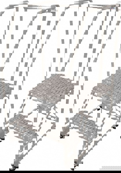 Steel Tilt & Roll Rolling Ladder: 2 Step