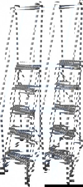 Steel Rolling Ladder: 5 Step