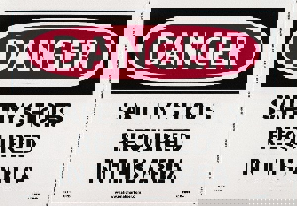 Accident Prevention Sign: Rectangle, 