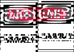 5 Qty 1 Pack Danger - Flammable, Pressur