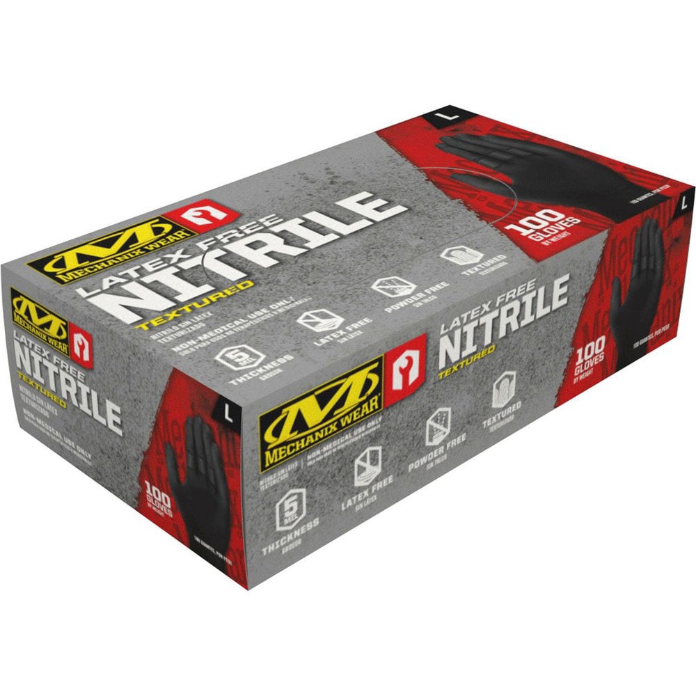 Disposable/Single Use Gloves; Primary Material: Latex ; Thickness (mil): 5 ; Grip Surface: Textured ; Grade: General Purpose ; Glove Size: X-Large ; Color: Black