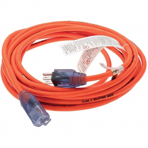 25', 14/3 Gauge/Conductors, Orange Extension Cord