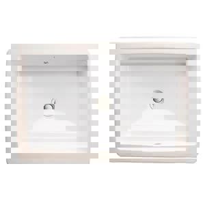 20-7/8 in. Undermount Rectangular Vitreous China Bathroom Sink in Canvas White