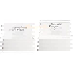 21-7/8 in. Console Rectangular Fireclay Bathroom Sink in Canvas White