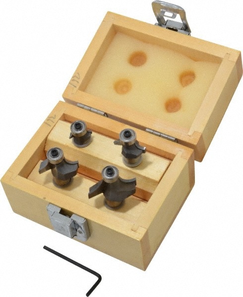 4 Piece Carbide-Tipped Round-Over Router Bit Set