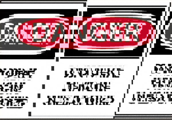 Accident Prevention Sign: Rectangle, 