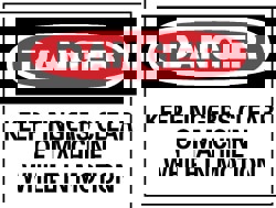 Accident Prevention Sign: Rectangle, 