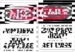 Accident Prevention Sign: Rectangle, 