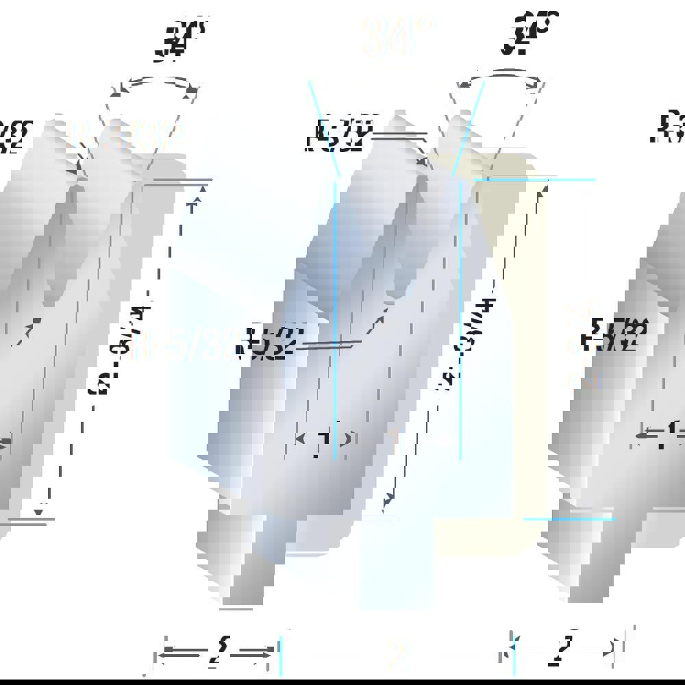 Press Brake Punch & Die Set: 11 ga Capacity, 12' Long
