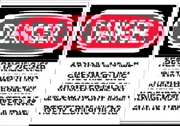 Chemical & Hazardous Material Sign: Rect