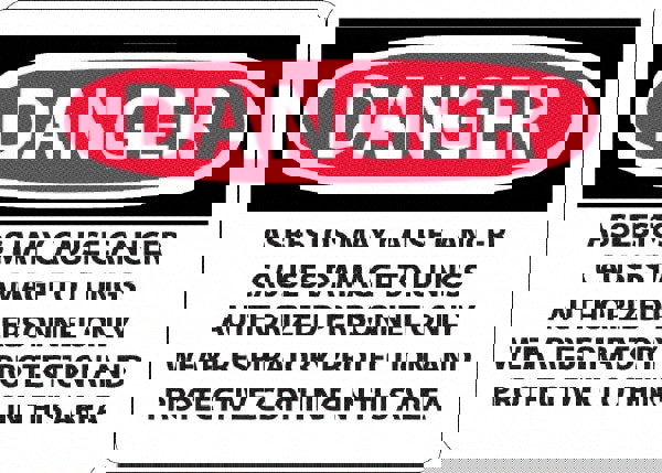 Chemical & Hazardous Material Sign: Rect