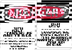 Accident Prevention Sign: Rectangle, 