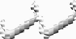 Pull-Type Handles; Material: Aluminum ; Finish: Clear Anodize ; Center to Center: 3; 3.0 ; Height (Decimal Inch): 1.281 ; UNSPSC Code: 31162801