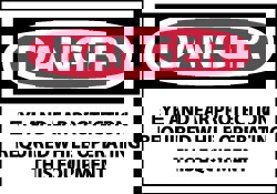 Accident Prevention Label: 