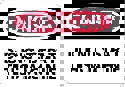 Accident Prevention Sign: Rectangle, 