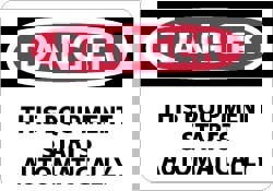 Accident Prevention Sign: Rectangle, 