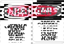 Accident Prevention Sign: Rectangle, 