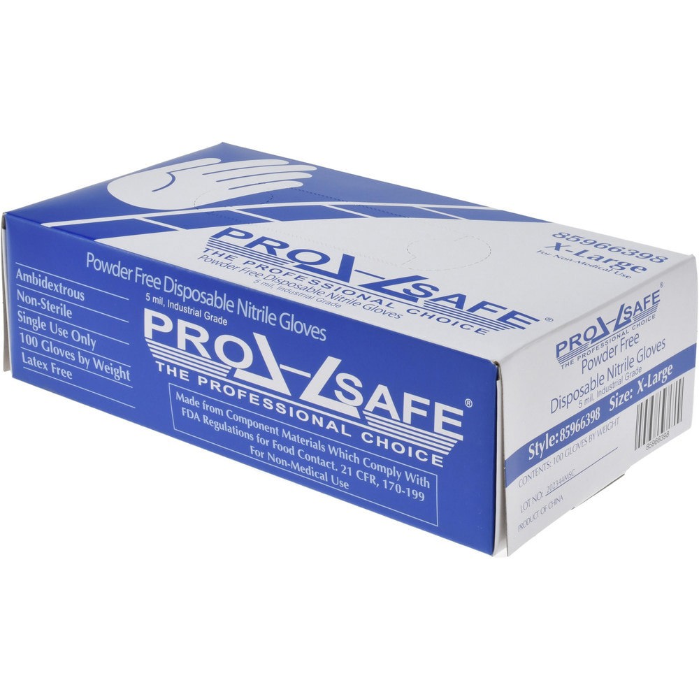 Disposable Glove: Size X-Large, 5.0 mil, Nitrile, General Purpose Grade, Powder-Free