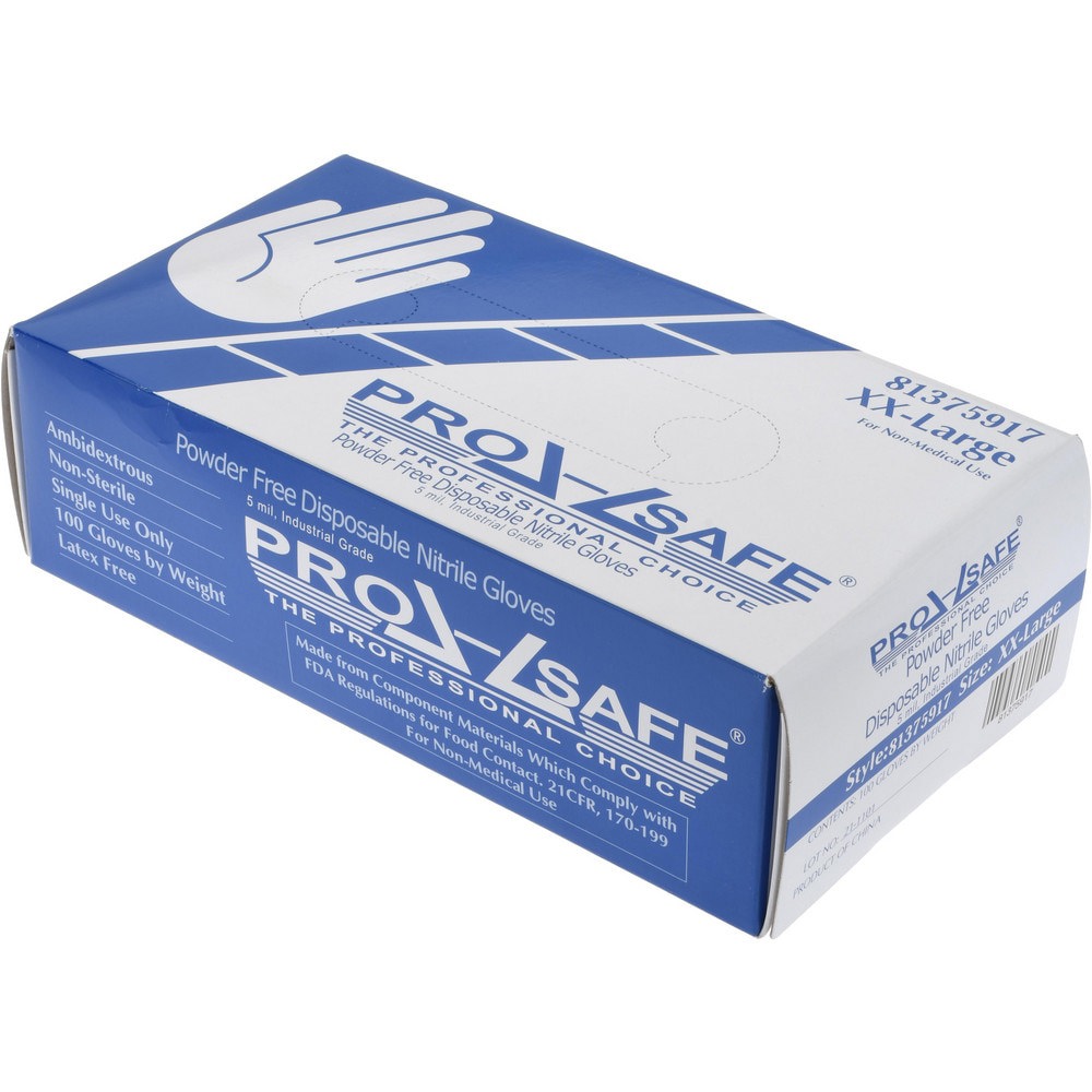 Disposable Glove: Size 2X-Large, 5.0 mil, Nitrile, General Purpose Grade, Powder-Free