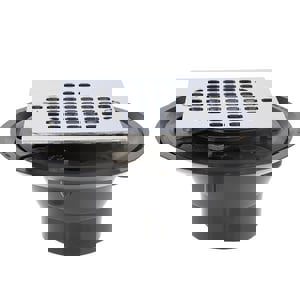 2 in - 3 in. Push On Plastic Chrome Plated Floor Drain