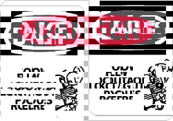 Accident Prevention Sign: Rectangle, 