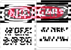 Accident Prevention Sign: Rectangle, 