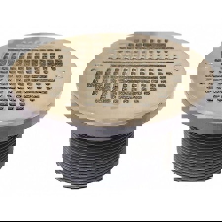 3-1/2 in. PVC Spud with 6 in. Round Nickel Bronze Strainer