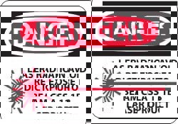 Accident Prevention Sign: Rectangle, 