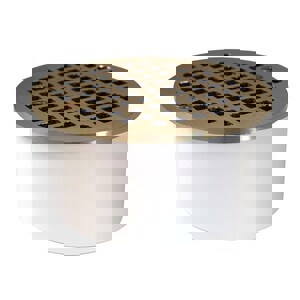 4 in. Plastic Round Drain Base with Nick