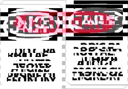 Security & Admittance Sign: Rectangle, 