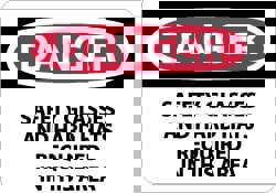 Accident Prevention Sign: Rectangle, 