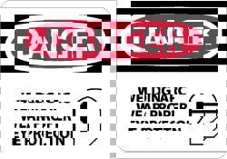 Accident Prevention Sign: Rectangle, 