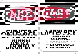 Accident Prevention Sign: Rectangle, 