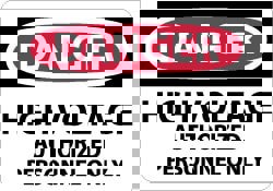 Accident Prevention Sign: Rectangle, 